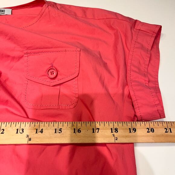 Moschino Cheap and Chic Pink Poplin Shirt Mini Dress Small - Picture 5 of 7